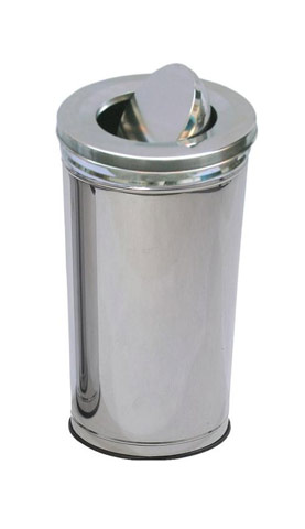 Lixeira em Aço Inox com Tampa meia esfera 50 L. (C19)