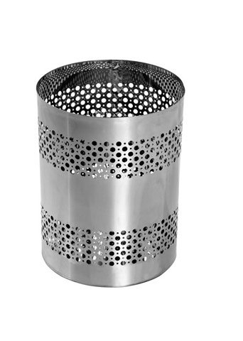 Cesto Telado Inox sem tampa p/ saco 40L
