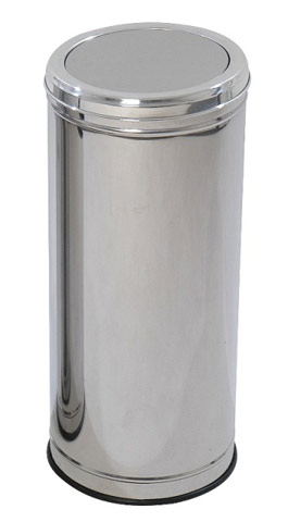 Lixeira em Aço Inox com Tampa meia esfera 22 L. (C20)