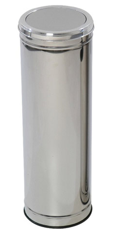 Lixeira em Aço Inox com Tampa meia esfera 30 L. (C21)