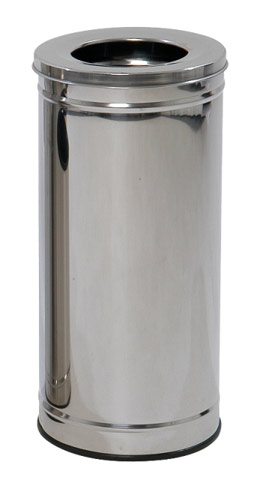 Lixeira com Aro em Aço Inox 22 L. (C32)
