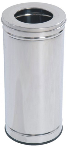 Lixeira com Aro em Aço Inox 50 L. (C34)