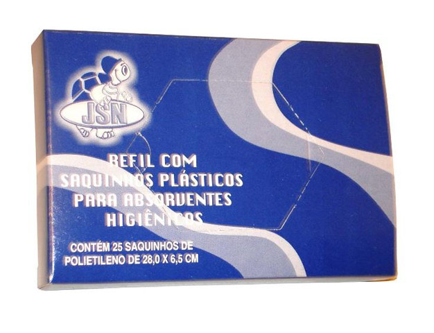 Refil c/25 Saquinhos p/ Descarte de Absorventes (Caixa c/ 24 Unid.)