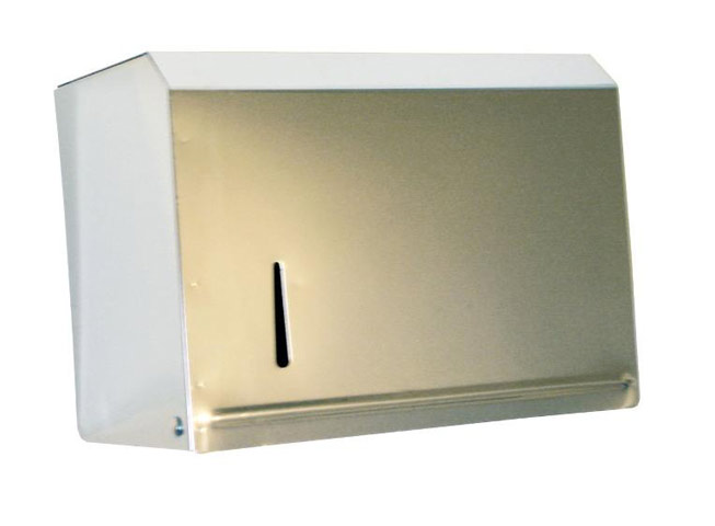 Toalheiro Interfolha p/ Papel 23x27cm Inox [02 dobras]