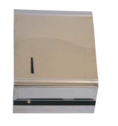 Toalheiro Americano p/ Papel 23x27cm Inox [03 dobras]
